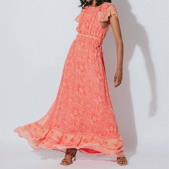 Cleobella Hannah Maxi Dress In Blossom Block Print - Picture 1 of 15